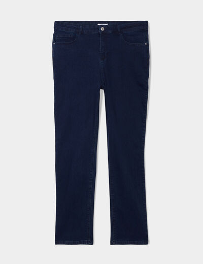 Jeans regular taille haute denim blue black femme grande taille