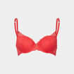 Soutien-gorge emboîtant paddé dentelle rose framboise femme