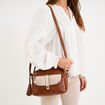 Sac en bandouli&egrave;re marron cognac femme