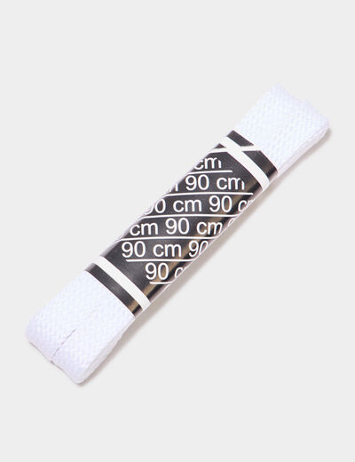 Lacet plat 90 cm Tawata blanc mixte