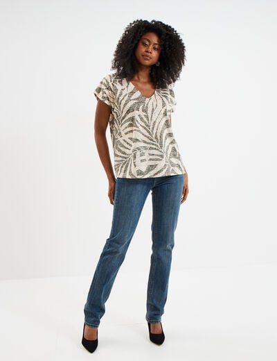 Jeans regular 5 poches coton Creeks denim dirty femme