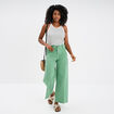 D&eacute;bardeur encolure am&eacute;ricaine coton ecru femme
