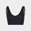 Soutien-gorge brassière côtelé dentelle noir femme
