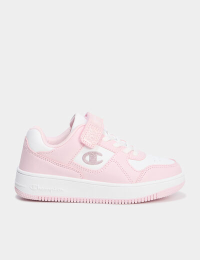 Tennis basses à scratchs Champion rose pastel fille