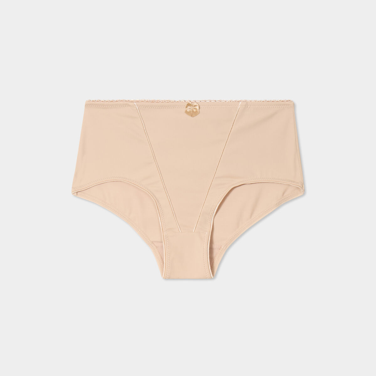 Culotte taille haute beige femme