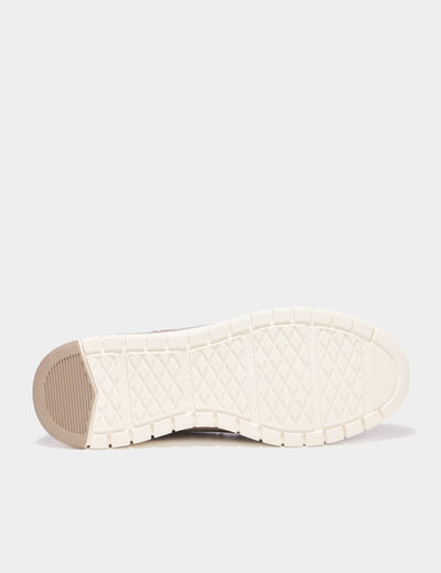 Chaussures bateau en jean sable homme
