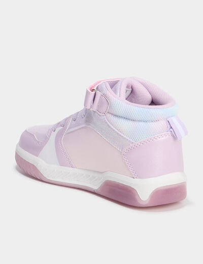 Baskets montantes lumineuses Stitch violet fille