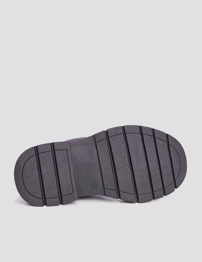 Bottines vernies à semelle épaisse noir fille