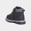 Boots crant&eacute;es zipp&eacute;es &agrave; lacets Bali noir b&eacute;b&eacute; gar&ccedil;on