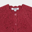 Gilet boutonné bord festonné Creeks rose framboise bébé fille