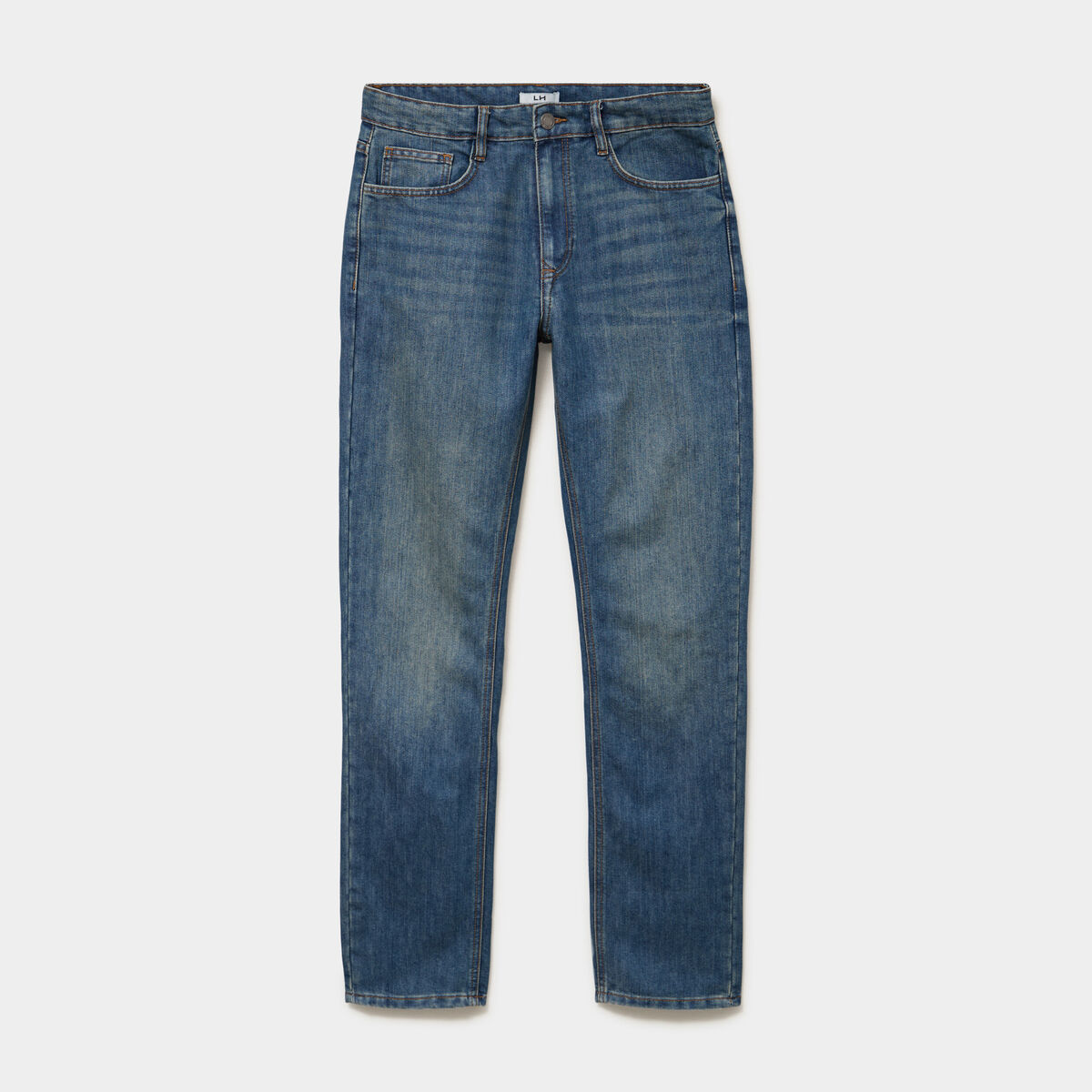 Jeans straight denim 5 poches denim dirty homme
