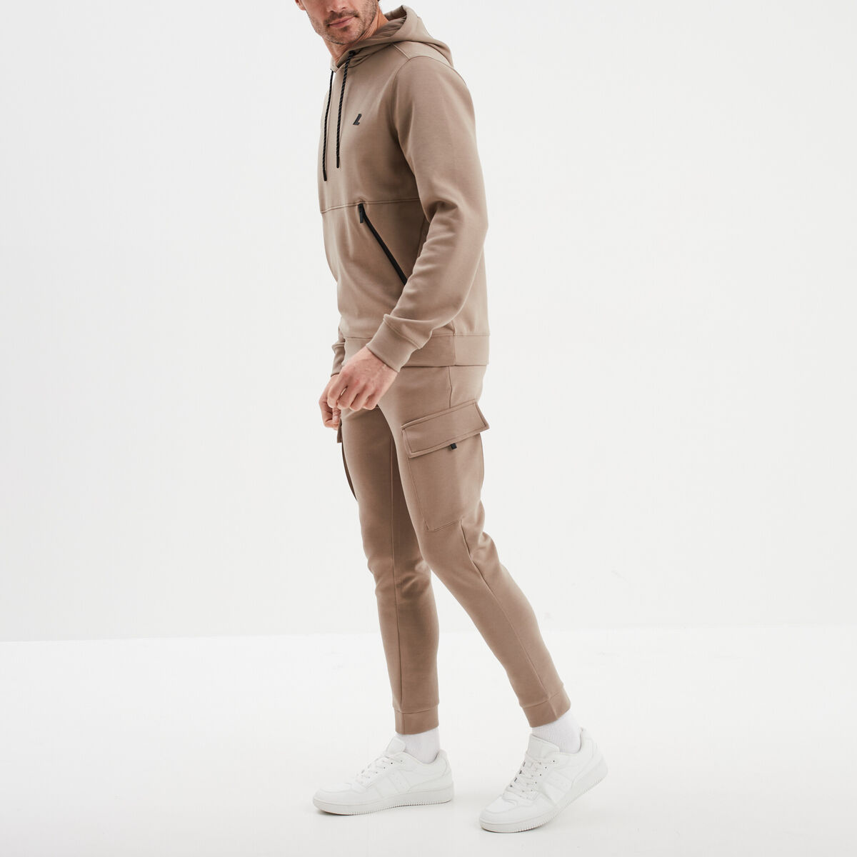 Pantalon de jogging cargo slim taupe homme