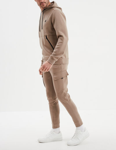 Pantalon de jogging cargo slim taupe homme