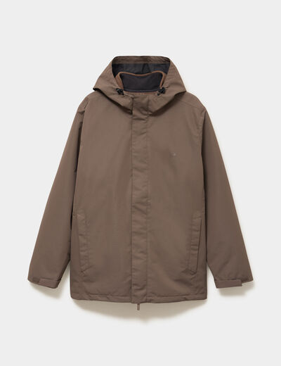 Parka chaude 3-en-1 imperm&eacute;able vert kaki homme