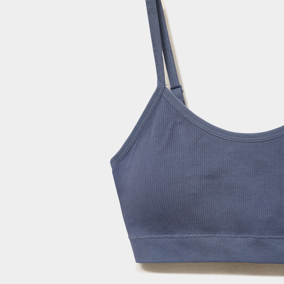 Lot 2 brassi&egrave;res padd&eacute;es sans couture bleu gris femme