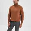 Pull avec col roulé camel homme