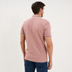 Polo piqu&eacute; manches courtes coton vieux rose homme