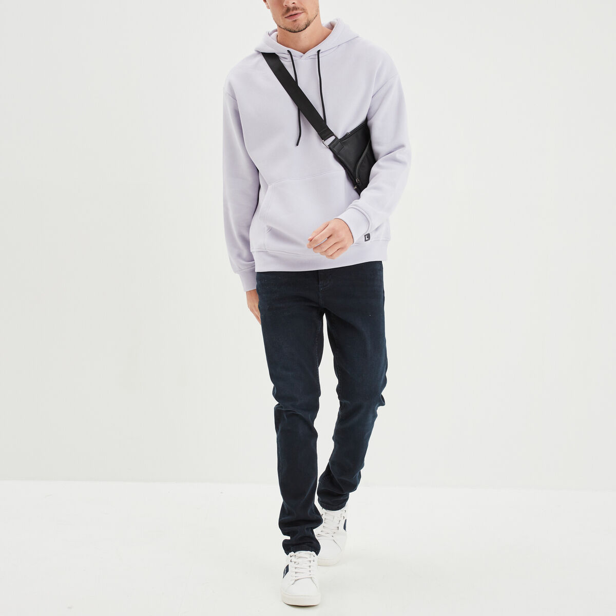 Jeans slim 5 poches denim blue black homme