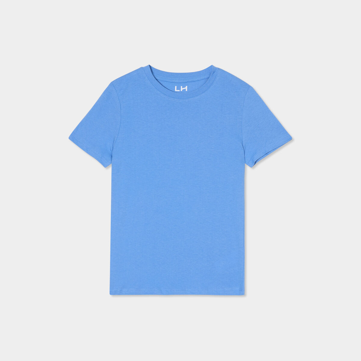 T-shirt en coton manches courtes bleu lavande gar&ccedil;on