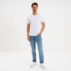 T-shirt en coton manches courtes blanc homme