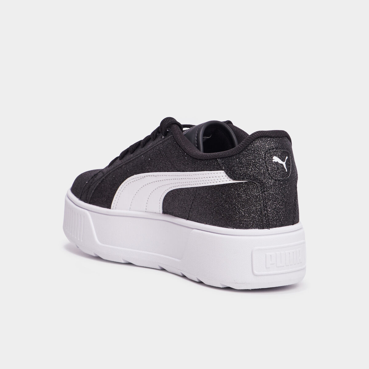 Tennis plateformes à lacets Puma noir fille