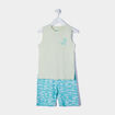 Ensemble 2 pièces short et débardeur vert garçon