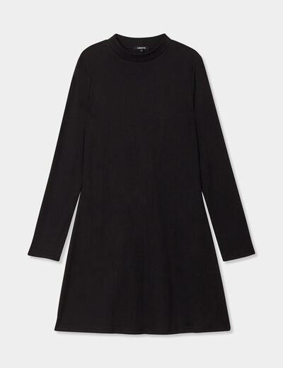 Robe évasée col montant courte Liberto noir femme