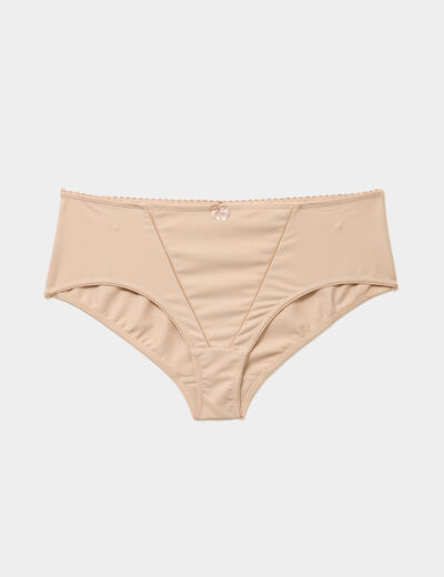 Culotte effet gainant microfibre beige femme