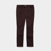 Pantalon droit taille haute extensible marron fonc&eacute; femme grande taille