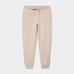 Pantalon jogging droit molleton beige homme