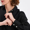 Chemise oversize lin mélangé noir femme