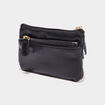 Porte-monnaie matelass&eacute; noir femme