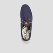 Chaussures bateau en toile bleu marine homme