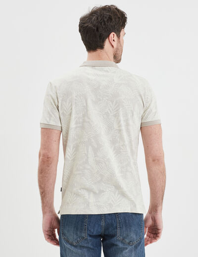Polo droit manches courtes coton Creeks beige homme