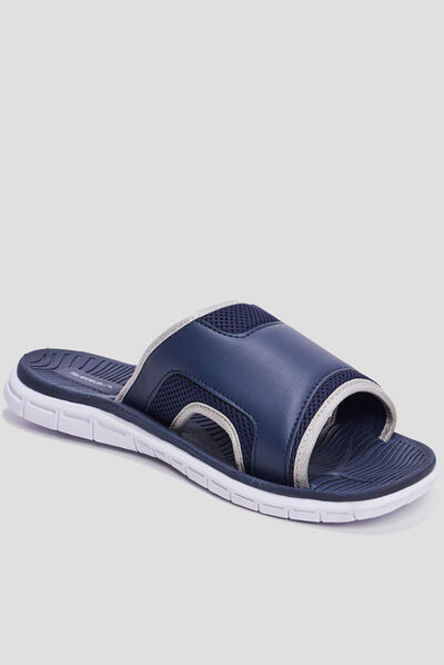 Mules Trappeur bleu marine homme