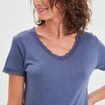 T-shirt de pyjama bleu foncé femme