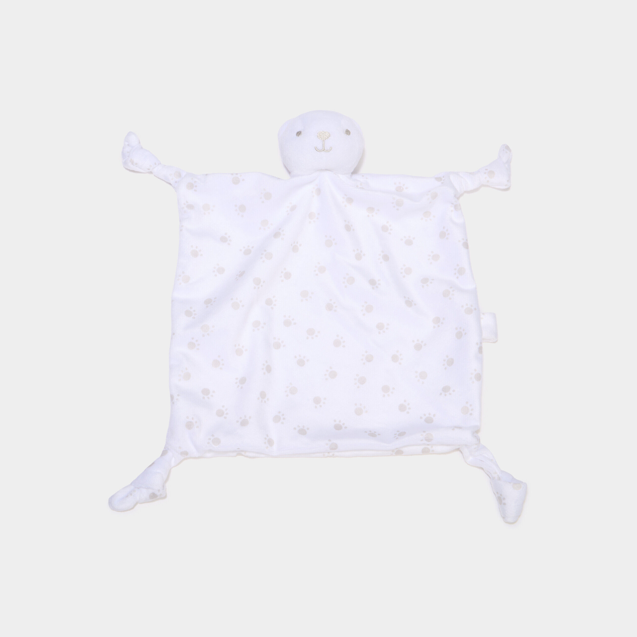 Doudou ours effet velours taupe bébé