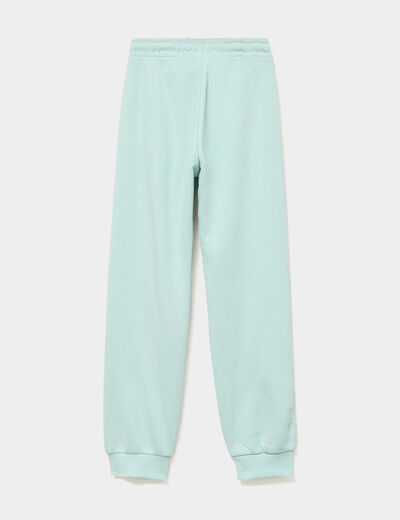 Pantalon de jogging molleton vert pastel fille