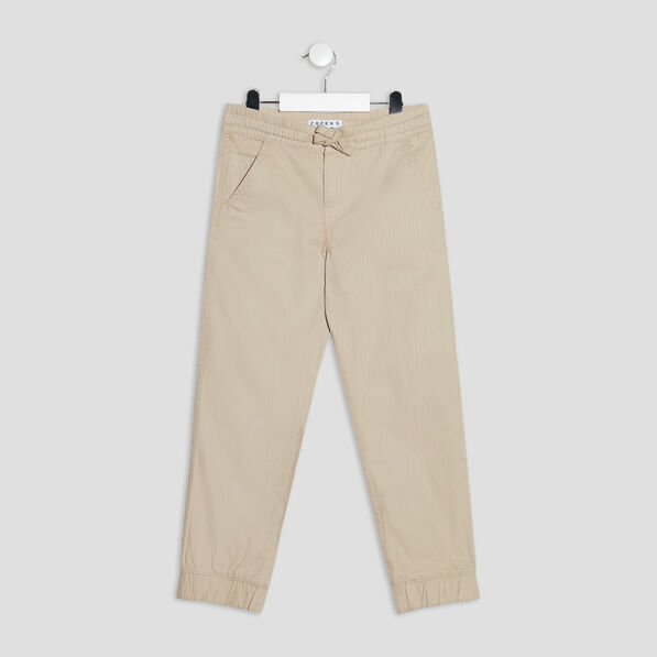 Pantalon jogger droit ivoire garçon