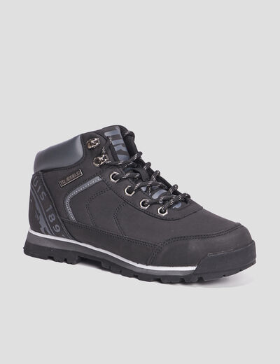 Bottines zip lacets Trappeur Babino noir garçon
