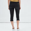 Pantacourt slim en jean push up denim noir femme