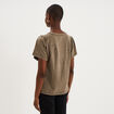 T-shirt d&eacute;tails clous coton taupe femme