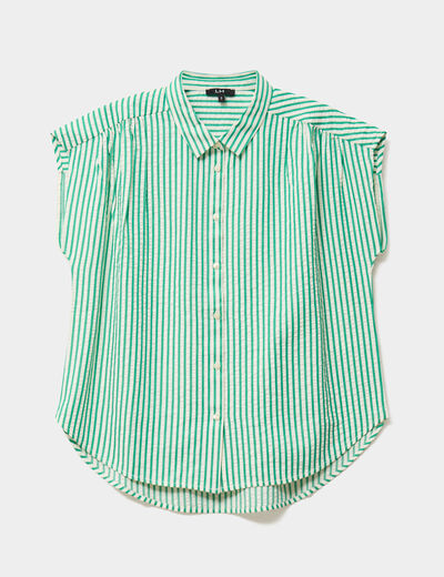 Chemise sans manches vert femme