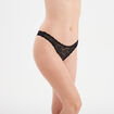 Tanga en dentelle noir femme