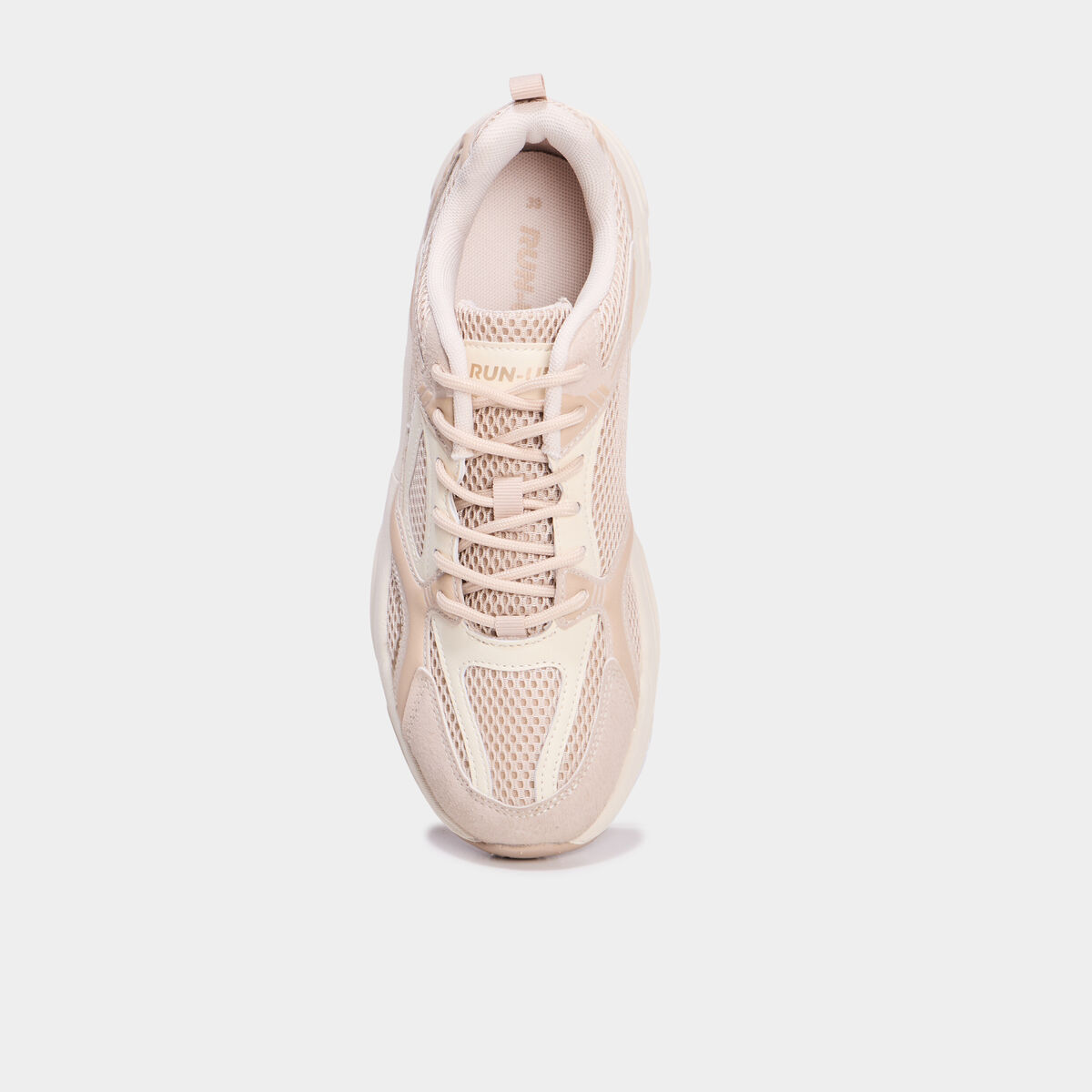 Baskets running &agrave; lacets sable femme