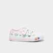 Tennis basses en toile bout renforc&eacute; multicolore fille