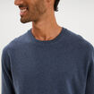 Pull col rond manches longues bleu homme