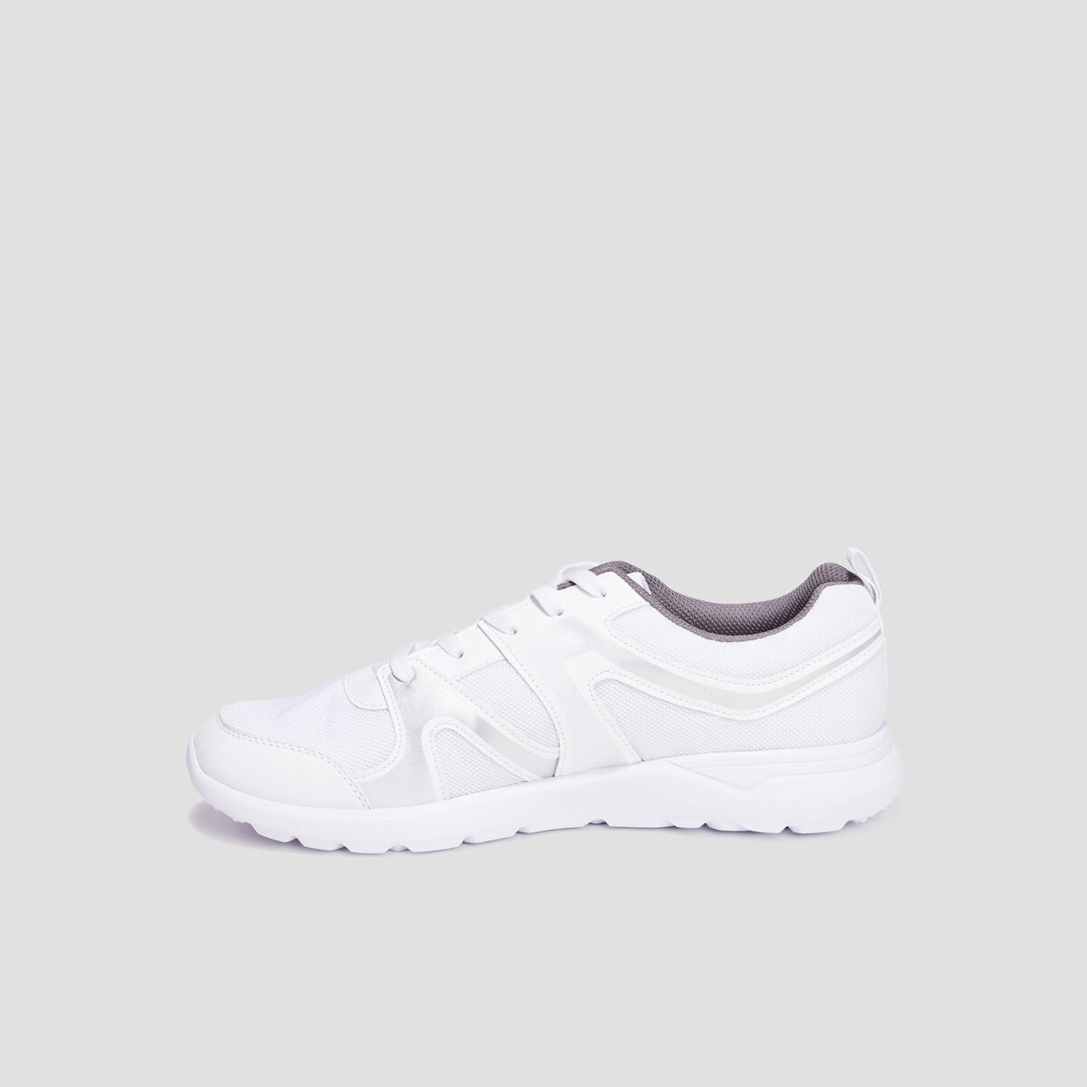 Baskets running à lacets blanc homme