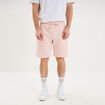 Short jogging molleton droit rose pastel homme