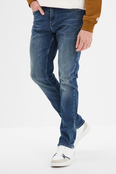 Jeans slim 5 poches denim dirty homme